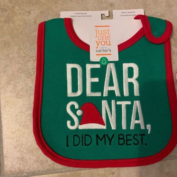3 Piece Christmas Outfit Clothing & Bib for Babies 3-6M - Picture 3 of 3